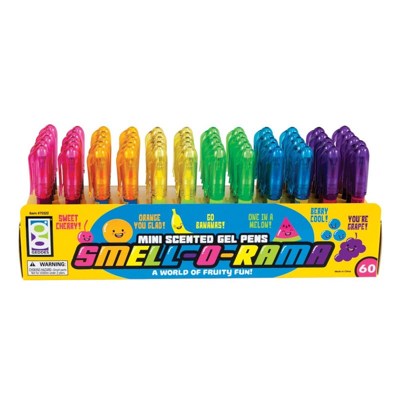 Geddes Raymond Geddes Smell-O-Rama Mini Scented Gel Pens (Pack of 60) - Image 1